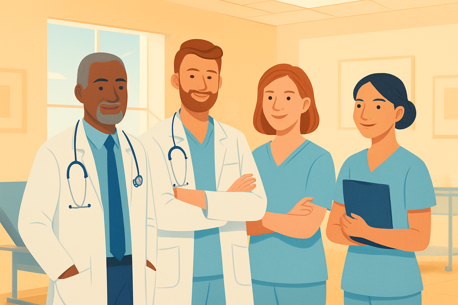 Clinical team collaborating at Laurel Ridge